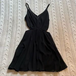 Bebe black side cutout dress